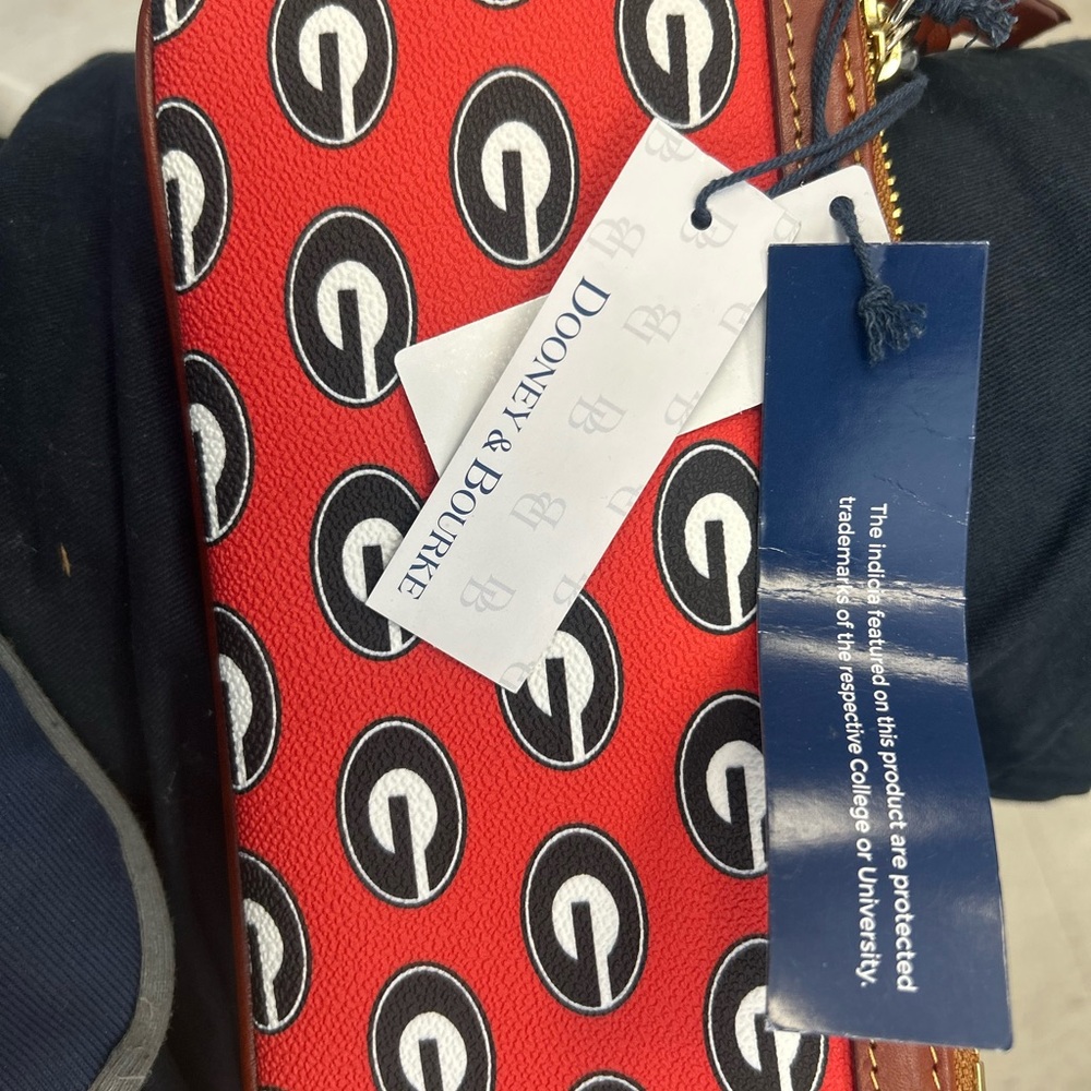 Dooney & Bourke Red Wallet with Vibrant Pattern